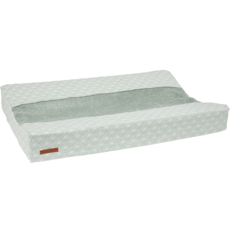Housse de matelas à langer Lily Leaves mint (44 x 72 cm) Little Dutch