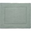Tapis de jeu réversible en tricot vert cendre (80 x 100 cm) - Jollein
