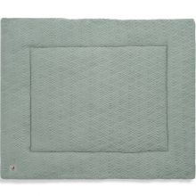 Tapis de jeu réversible en tricot vert cendre (80 x 100 cm)  par Jollein