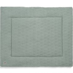 Tapis de jeu réversible en tricot vert cendre (80 x 100 cm)
