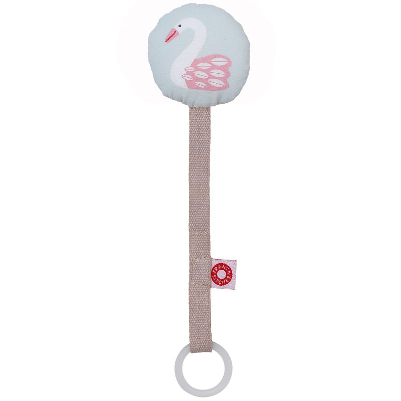 Attache sucette Cygne rose Franck & Fischer