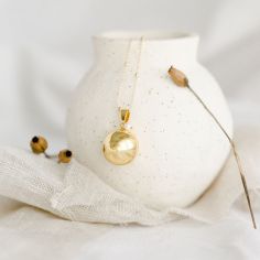 Bola de grossesse Origine Perle chaîne (or jaune 18 carats) - Pleine Lune