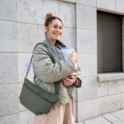 Sac banane pour poussette olive