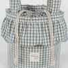 Sac Bucket Praliné Vichy Matcha Walking Mum Ambiance 8