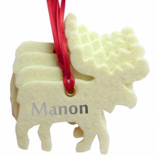 Kit décoration de Noël en feutrine rennes blancs  par Les Griottes