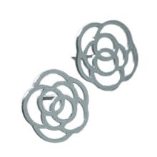 Boucles d'oreilles Rose 11 mm (argent 925°)  par Robbe & Berking