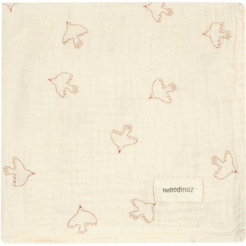 Lange Brown Hoshi Birds Wabi-Sabi (70x70 cm) Nobodinoz