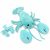 Variation Bleu, noir, blanc du produit Peluche Homard maman et bébé Les Ptipotos Aqua (48 cm) de la marque Les Déglingos