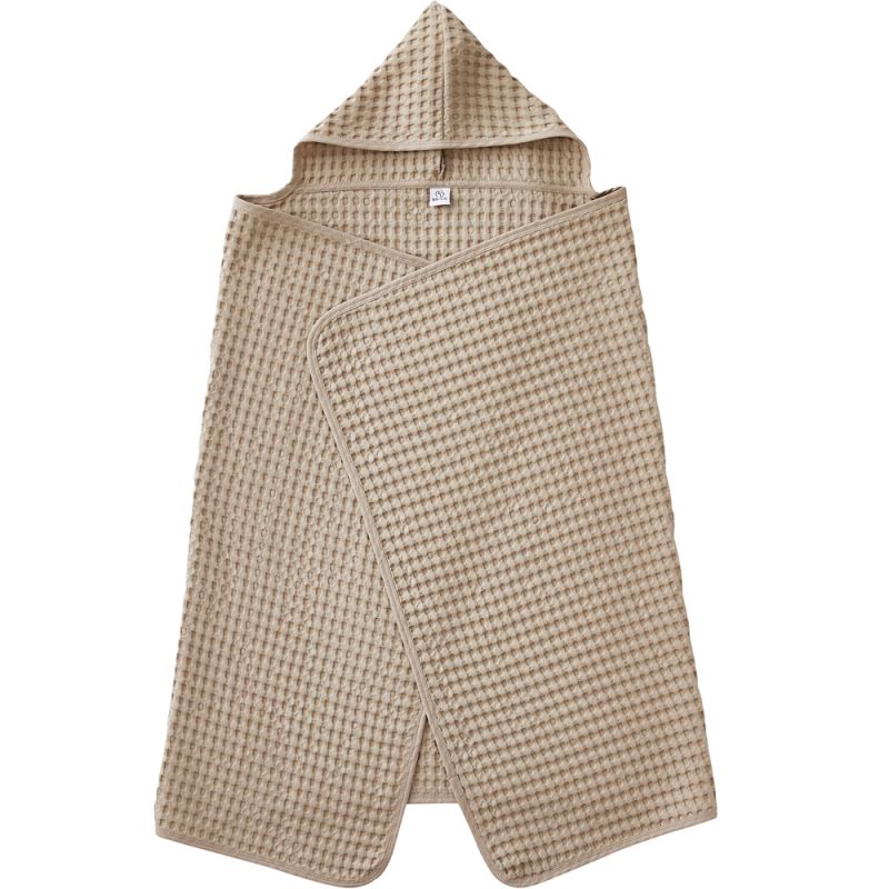 Maxi cape de bain en coton gaufré Latte (125 x 74 cm) BB & Co