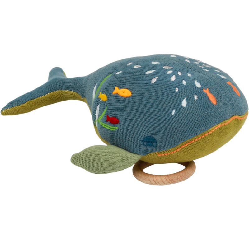 Peluche musicale baleine bleue (27 cm) L'oiseau bateau