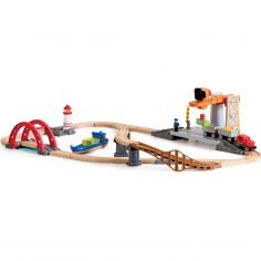Circuit de train de cargaison avec port maritime - Hape