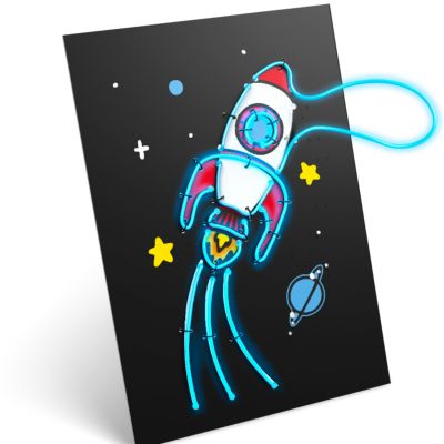 Lot de 3 kits de création déco murale lumineuse KIDYNEON KIDYWOLF