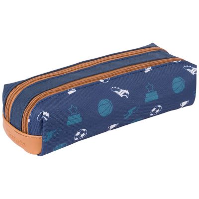 Trousse double compartiment Les Fantaisies Paco Bleu