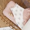 Drap housse gaze de coton uni rose (60 x 120 cm)  par Maison Charlotte