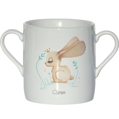 Tasse en porcelaine Lapin beige (personnalisable) Gaëlle Duval