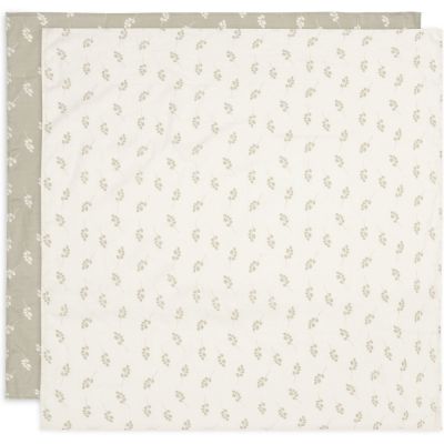 Lot de 2 maxi langes en gaze de coton Twig Olive Green (115 x 115 cm) - Reconditionné Jollein
