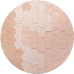 Tapis lavable rond Honeycomb Rose (140 cm) - Lorena Canals