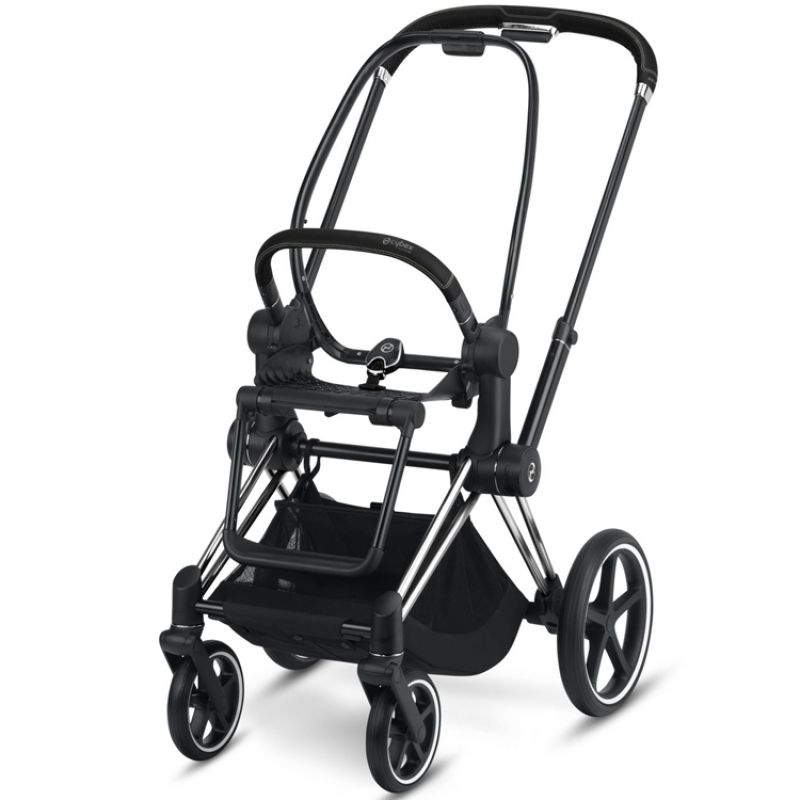 Châssis pour poussette à assistance électrique e-Priam Chrome avec détails noir Cybex
