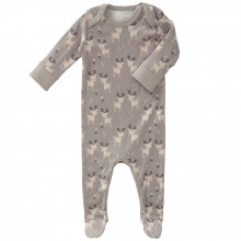 Pyjama léger Forêt des cerfs taupe (naissance : 50 cm)  par Fresk