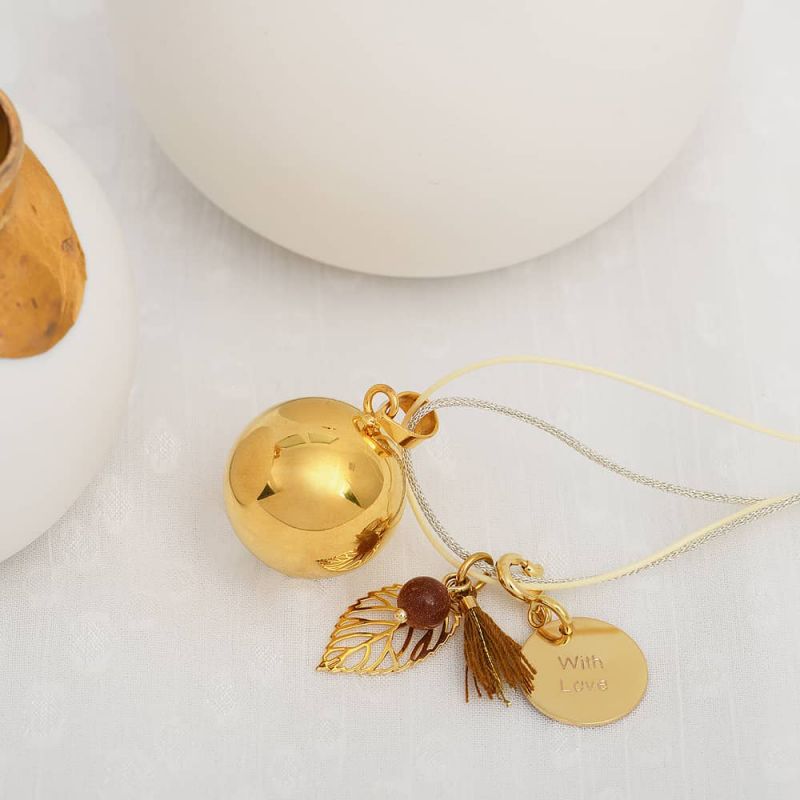 Bola de grossesse Emotion Almee personnalisable (plaqué or jaune) Nativee