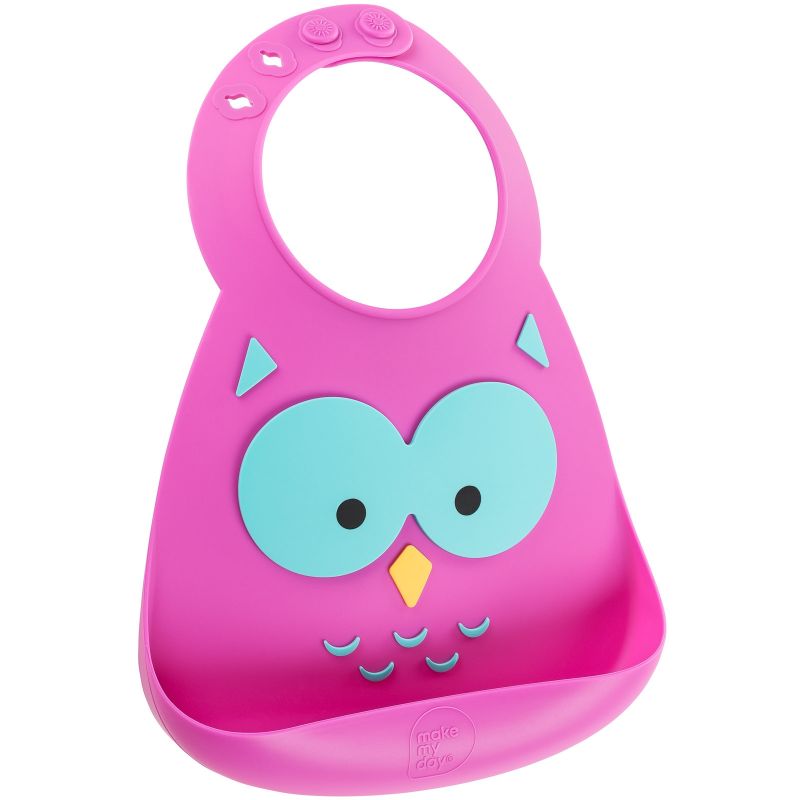 Bavoir silicone à poche Chouette Make My Day