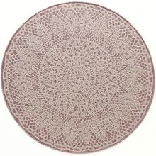 Tapis rond Crochet rose (135 cm)  par AFKliving