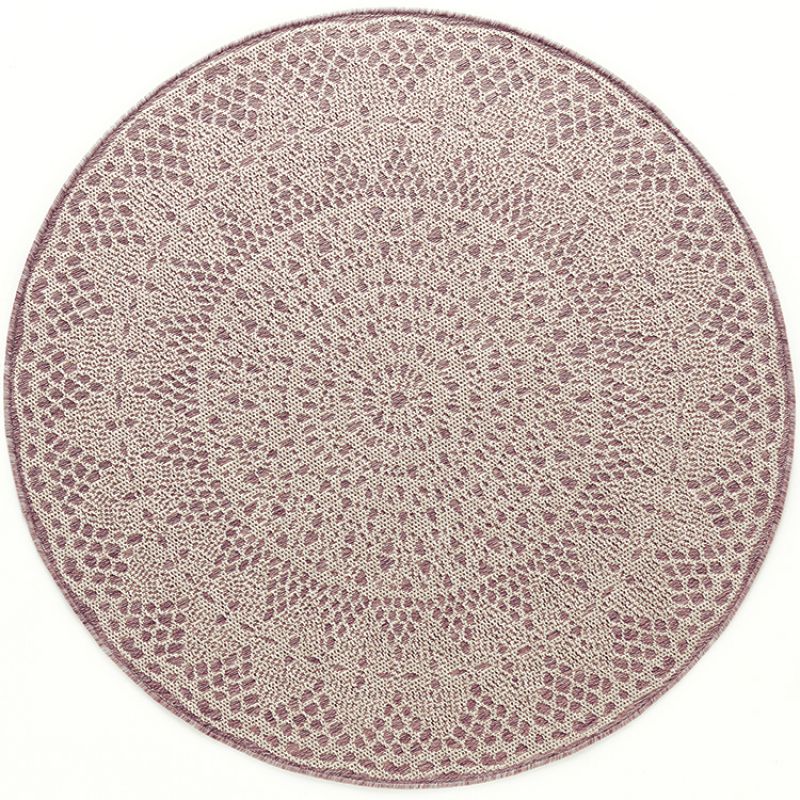 Tapis rond Crochet rose (135 cm) AFKliving