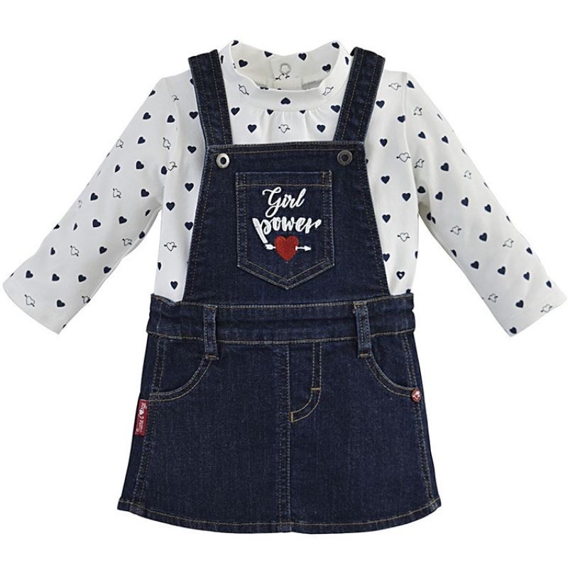 Ensemble robe 2 pièces Girl Power jean (9 mois) Sucre d'orge