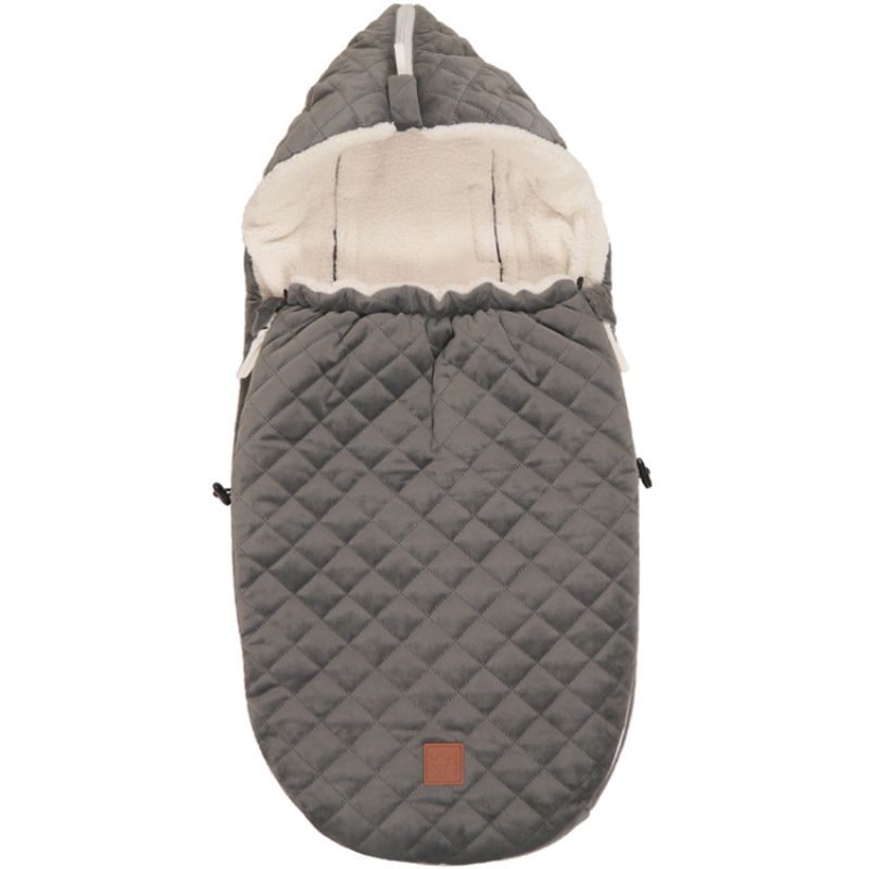 Chancelière cosy Velvet Hoody grise (0-24 mois) Kaiser