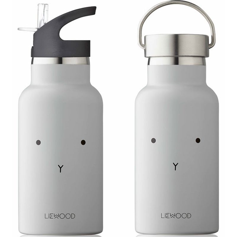 Gourde isotherme Anker Lapin dumbo grey bouchon noir (350 ml) Liewood