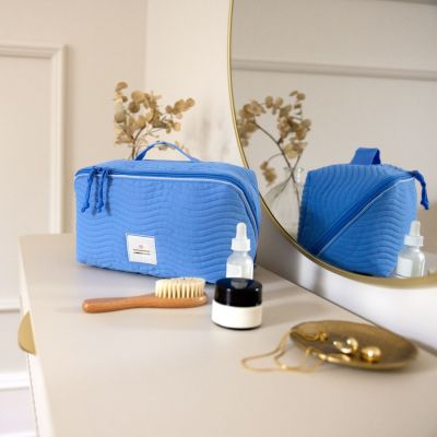 Trousse de toilette Flex coutures à vagues bleu