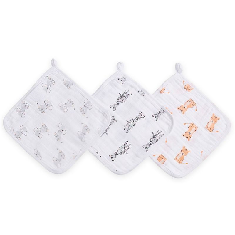 Lot de 3 débarbouillettes Safari babes aden + anais