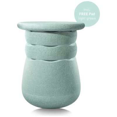Tabouret modulaire Dynamic all vert clair avec coussin pad vert Stapelstein
