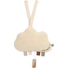 Nuage musical Little Universe tricoté beige-rose poudré