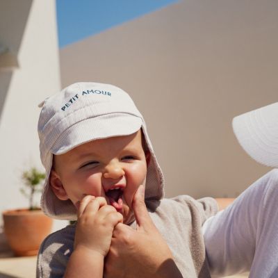 Chapeau bébé Petit Amour crème (6-12 mois)
