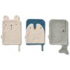 Lot de 3 gants de toilette Sylvester Arctic Sea - Liewood
