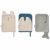 Variation Beige, bleu, gris du produit Lot de 3 gants de toilette Sylvester Arctic Sea de la marque Liewood