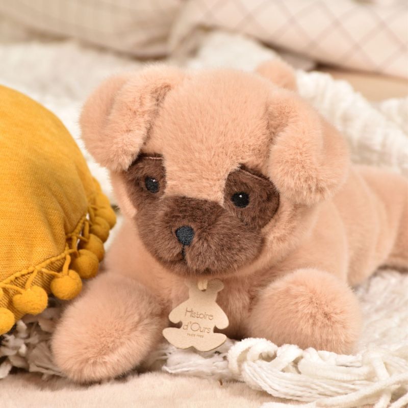 Peluche LES P'TITS RELAX Chien Beige (22 cm) Histoire d'Ours Ambiance 2
