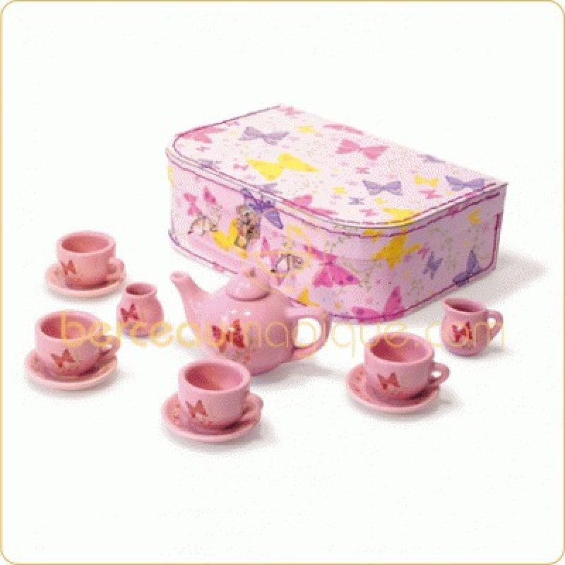 Dinette papillon rose Vilac