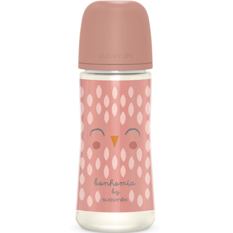 Biberon tétine SXPro L Bonhomia rose (360 ml) Suavinex