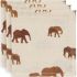 Lot de 3 mini langes hydrophiles Savannah éléphant (31 x 31 cm) - Jollein