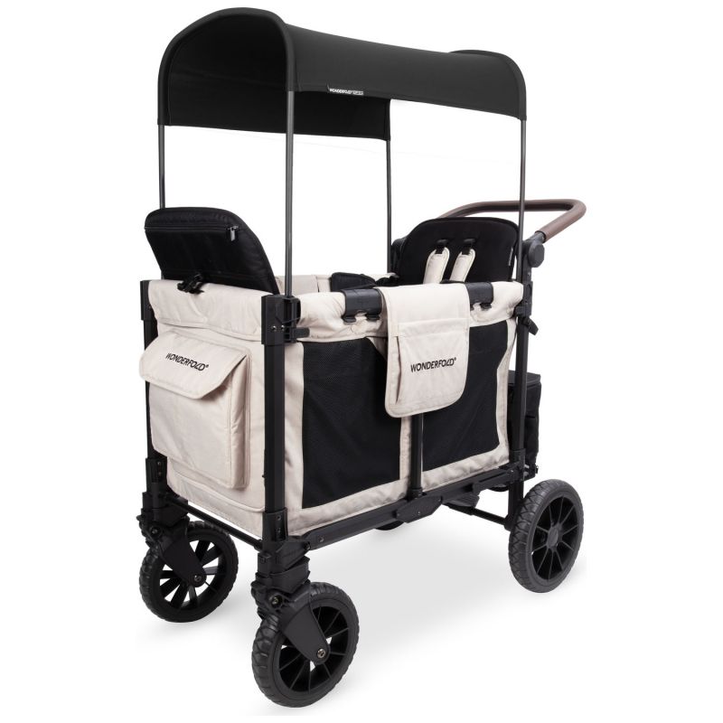 Chariot de transport enfant W2 Luxe Pro Sandy Beige (2 places) Wonderfold Produit 1