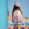 Sac à dos maternelle Rose rayé BEBEL Ambiance 4