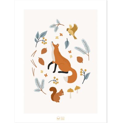 Lilipinso - Affiche renard Fox of the Woods (30 x 40 cm)