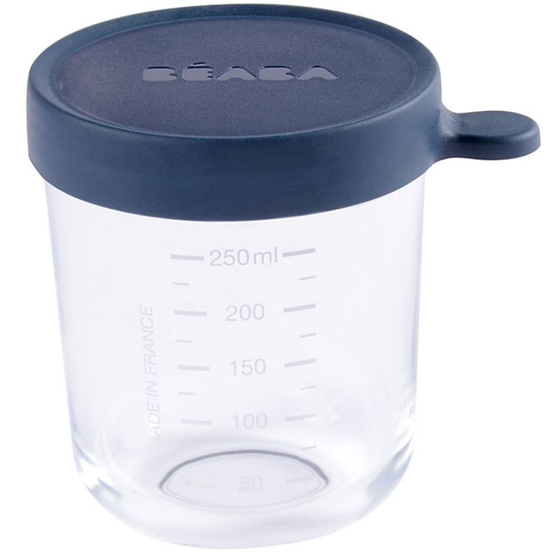 Pot de conservation Portion en verre bleu (250 ml) Béaba