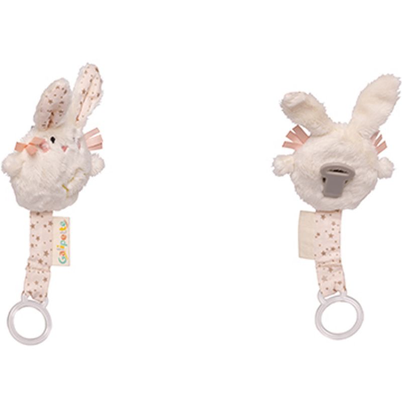 Attache sucette lapin Lilou et Perlin Galipette