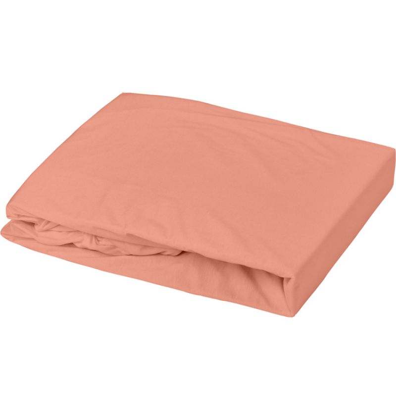 Drap housse en coton terracotta (70 x 140 cm) Domiva Produit 1 grande taille