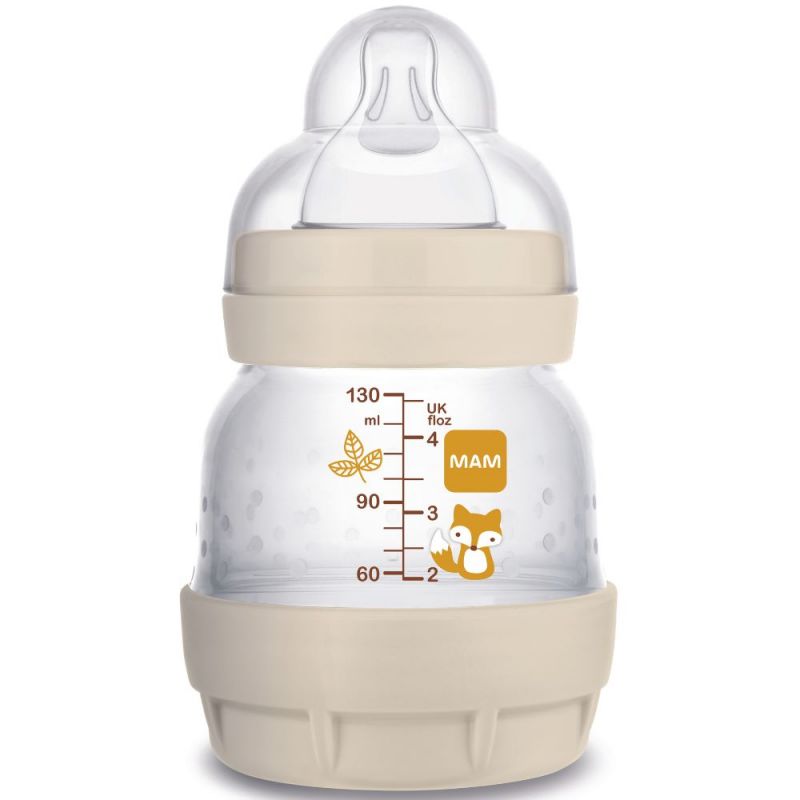 Biberon Easy Start Nature Lin Tétine débit 0X1 (130 ml) MAM