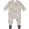 Pyjama léger en coton bio Cozy Colors Wear rayé gris (0-2 mois) - Lässig 