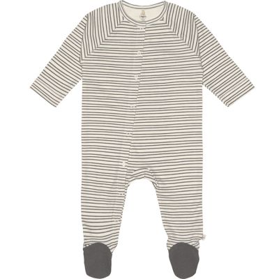 Pyjama léger en coton bio Cozy Colors Wear rayé gris (0-2 mois)